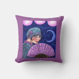 Almofada Rapariga dos 20 anos Flapper Garota Fan Stars