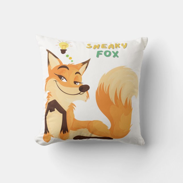 Almofada Raposa de animação e cauda comprida (Frente)