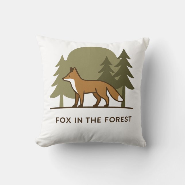 Almofada Raposa na Floresta (Frente)