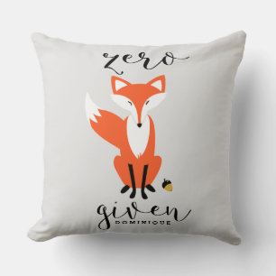 Almofada Raposa Zero Dada Travesseiro Personalizado Engraça