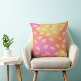 Almofada Rapsódia em Amarelo, Terracotta e Violet Abstrato