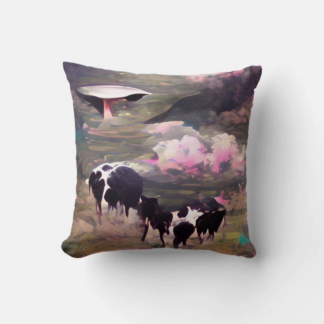 Almofada Rapto de Vacas OVNI (Frente)