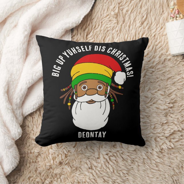 Almofada Rasta Santa Claus Jamaican Patois Felry Christmas (Cobertor)