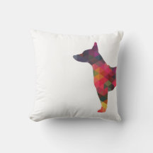 Rat Terrier Colorful Geométrico Pattern Silhouette