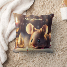 Almofada Rato bonito celebra Natal, personalizado