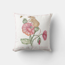 Almofada Rato Cute Blooming em Poppy