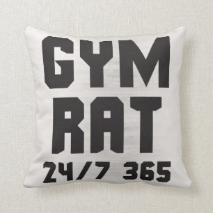 Almofada Rato do Gym - 24/7 de 365 - Bodybuilding