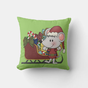 Almofada Rato do papai noel com trenó