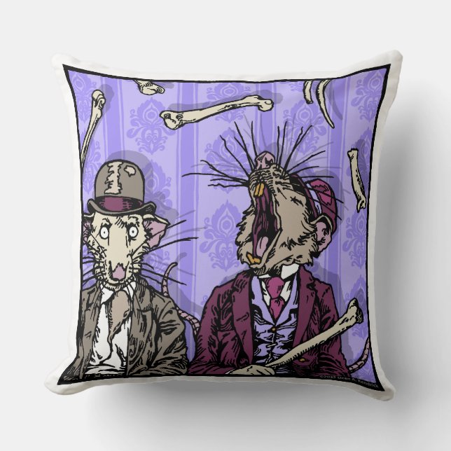 Almofada Ratos e Ossos - Praça Surreal do Pesadelo Pop (Frente)