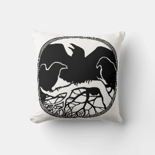 Almofada Raven Art Travesseiros das Primeiras Nações Traves