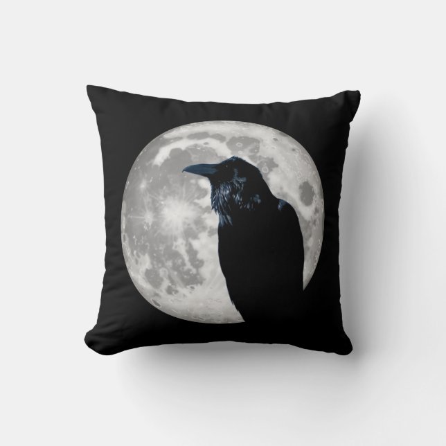 Almofada Raven In the Moon (Frente)