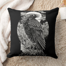 Almofada Raven Místico Escuro