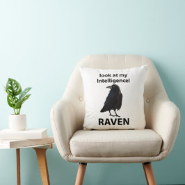 Almofada Raven Olhe Minha Inteligência Raven