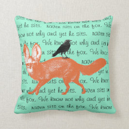 Almofada Raven Senta Na Raposa