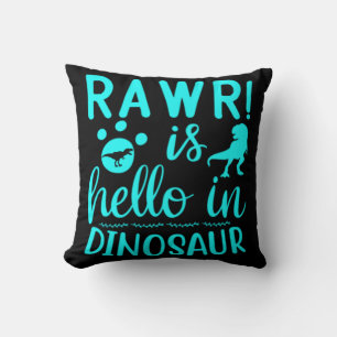 Almofada Rawr! Olá No Dinossauro