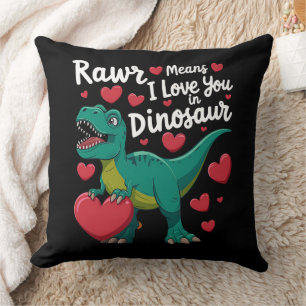 Almofada Rawr Significa Que Eu Te Amo Em Dinossauro T Rex D