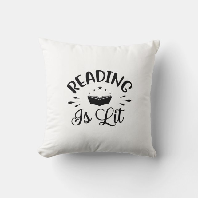 Almofada Reading Art Reading Is Lit (Frente)