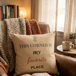 Almofada Reading Corner Square Throw Pillow