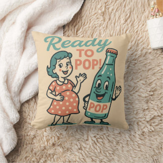 Almofada Ready to Pop Retro 1950s Maternity Baby Shower 
