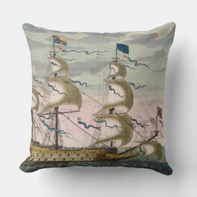 Almofada Real (capitânia) da frota inglesa, voo (Frente)