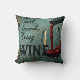 Almofada Real Friends Bring Wine Bar Decor