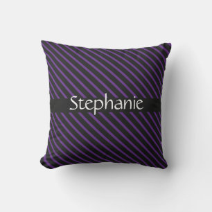 Almofada Real Purple Black White - Listas de Nomes Personal