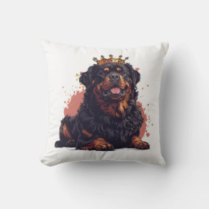 Almofada Real Rottweiler - Coroa Rainha do Cachorro