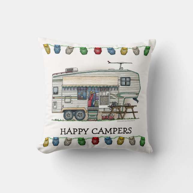 Almofada Reboque bonito do viagem do campista da quinta (Frente)