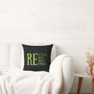 Almofada Reciclar reduzir reutilização repensar