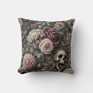 Almofada Recolher os Rosas - Travesseiro do crânio floral g