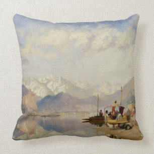 Almofada Recordações do Lago Maggiore, dia de mercado em