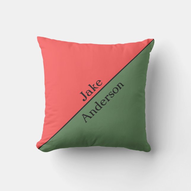 Almofada Red and Green 45 Degrees Minimalist (Frente)
