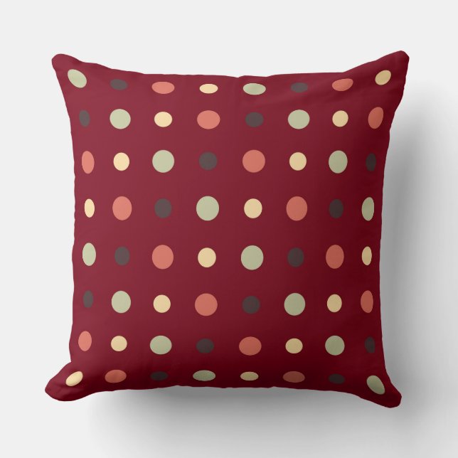 Almofada Red and Mauve Dots (Frente)