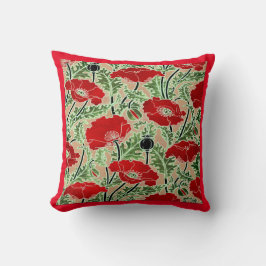Almofada Red Art Nouveau Poppy