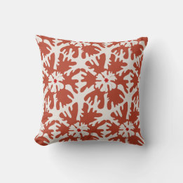 Almofada Red & Beige Moderna Estrela de Natal Whimsical