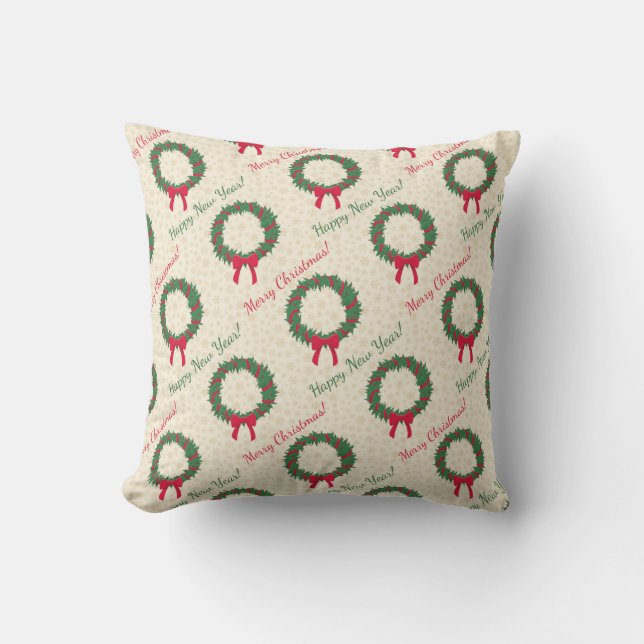 Almofada Red Berries Holly Felry Natal (Frente)