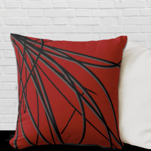 Almofada Red Black & Cinza