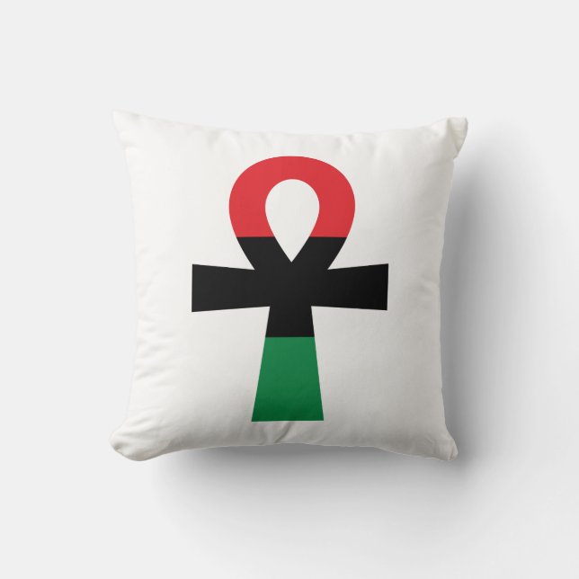 Almofada Red, Black & Green Ankh (Frente)