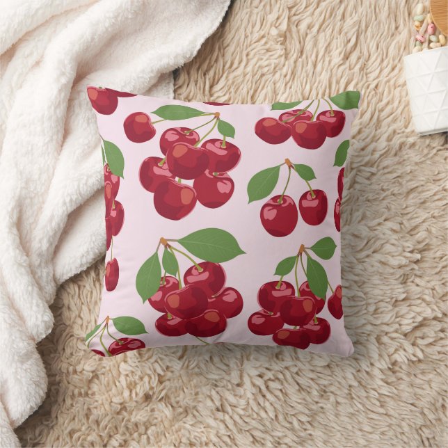 Almofada Red Cherry Pattern Square (Cobertor)