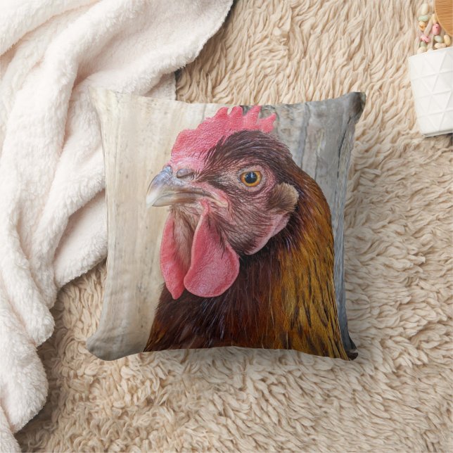 Almofada Red Chicken Hen Photo (Cobertor)