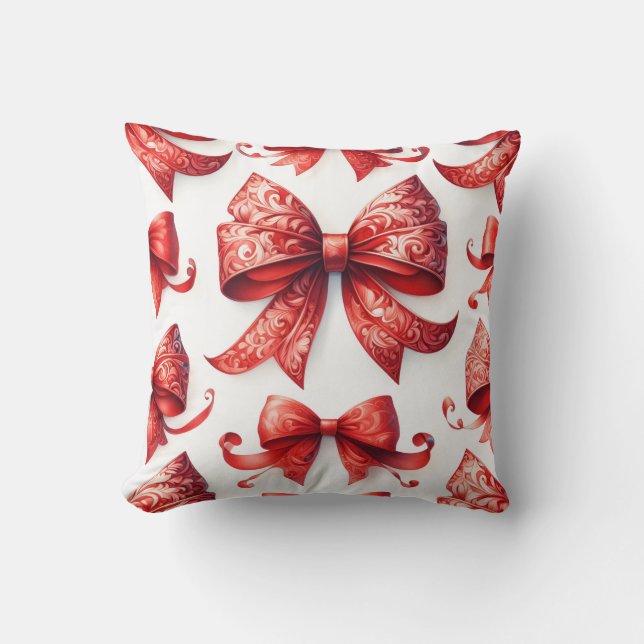 Almofada Red Christmas Bows (Frente)