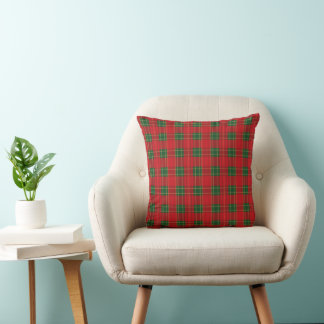 Almofada Red Christmas Plaid Pattern | Cozy Holiday Design 