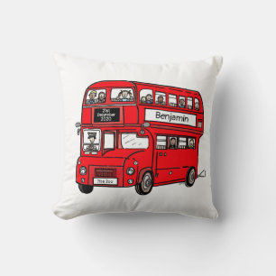 Almofada Red Double Decker London Bus Newborn Gift
