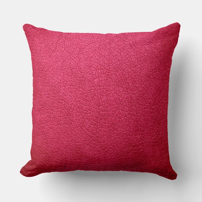 Almofada Red Elegant Leather Look (Frente)