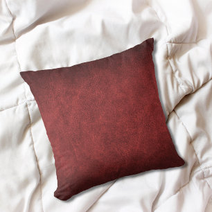Almofada Red Faux Leather