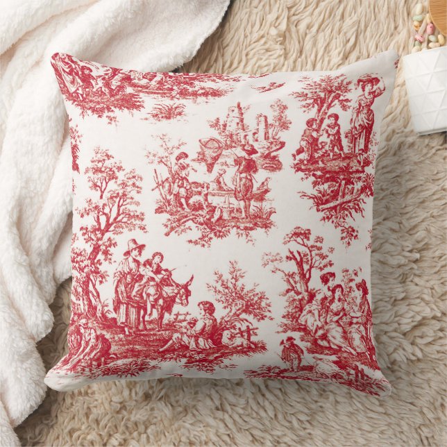 Almofada Red French Country Toile (Cobertor)