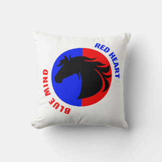 Almofada Red Heart Blue Mind Decorative Throw Pillow