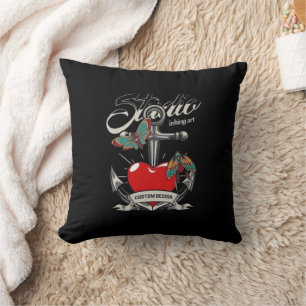 Almofada Red Heart & Butterflies Studio Inking Art