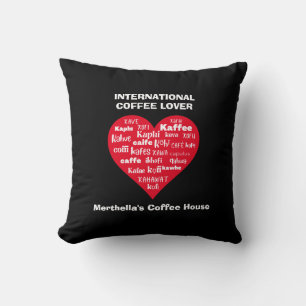 Almofada Red Heart COFFEE LOVER