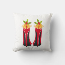 Red High Heels com Sinos de Natal